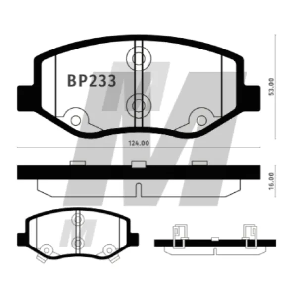 Pastilla de freno para jac s2 2015 2016 1.5